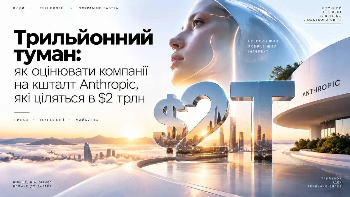 Anthropic і оцінка $2 трлн: як Волл-стріт рахує вартість ШІ-гігантів без виручки