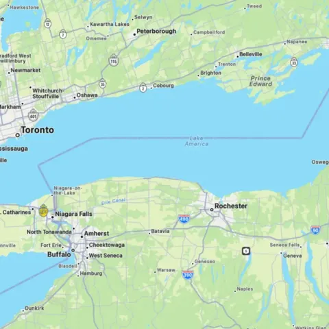 Apple Maps перейменував озеро Онтаріо для користувачів у США