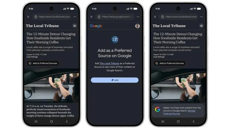 Google інтегрує Gemini в Discover і додає «Бажані джерела»