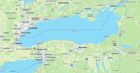 Apple Maps перейменувала озеро Онтаріо на озеро Америка